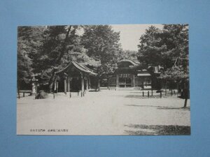 e6849戦前絵葉書　静岡県　官幣大社三島神社神門及手水舎