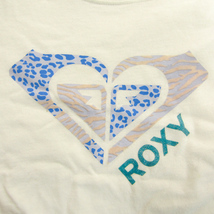 ロキシー 長袖Tシャツ ロゴプリント カットソー 速乾 マリンスポーツ レディース Mサイズ ホワイト ROXY_画像4