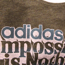 アディダス サッカー バイカラー 半袖Tシャツ ロゴプリント カットソー スポーツウエア レディース Sサイズ ブラウン adidas_画像4