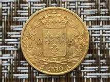 フランス・1830A・20フラン金貨・シャルル10世【XF】_画像2