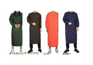 新品●完全防水　エプロン●ブラウン●　軽い　丈がある　袖口ゴムでしっかりなかの　服を守る　男女兼用　割烹着　入浴介助　お花屋さん