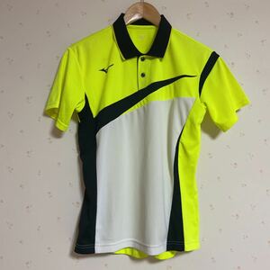 MIZUNO Рубашка-поло с коротким рукавом Флуоресцентный цвет Размер S Полиэстер