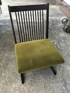 レトロ　カリモク家具　カリモクFURNITURE　1人掛け椅子　ビンテージチェアー　モスグリーン　1脚　④