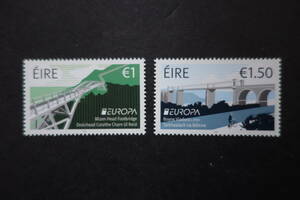 外国切手：アイルランド切手 「（2018年ヨーロッパ切手共通テーマ）橋」（mizen head footbridgeとboyne viaduct c.1900) 2種完 未使用
