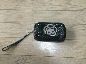  design Mini pouch spangled black 