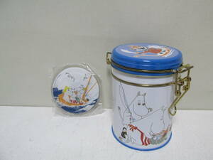  Moomin 2*[ canister can magnet attaching confection. empty can ] confection can empty can confection can case little mi.