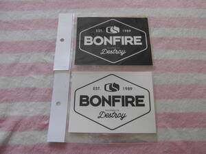 即決★未使用品★BONFIRE　ボンファイア　ステッカー　２色セット★１１×１５㎝