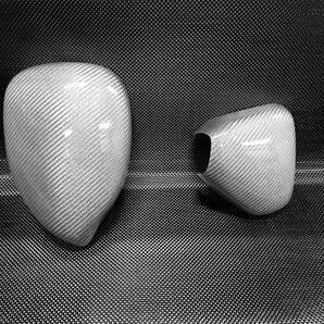 200系 ハイエース【リアルカーボン/綾織りシルバー】ガッツミラーカバー