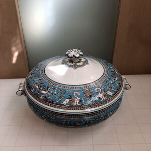 ウェッジウッド　WEDGWOOD フロレンティーンターコイズ　カバードベジタブル　Florentine Covered Vegetable Dish 廃盤