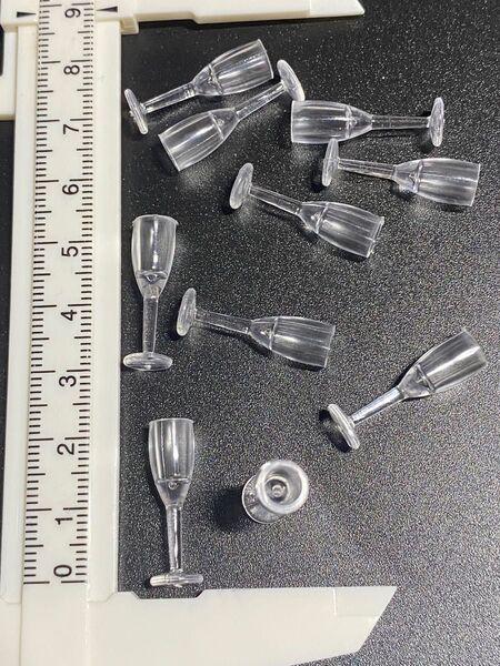 大大大人気【0654−⑬】ミニチュア パフェ カップ グラス 約23×7mm