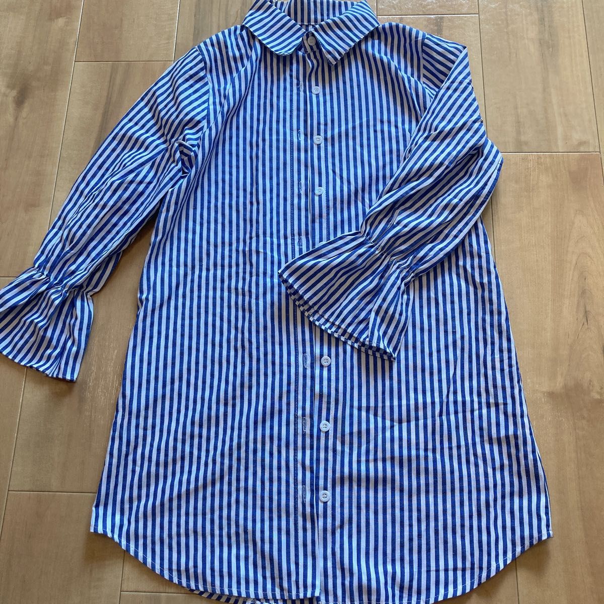 H BEAUTY&YOUTH ウールシャツ コート ロングシャツ ブルー 水色 mauria.com