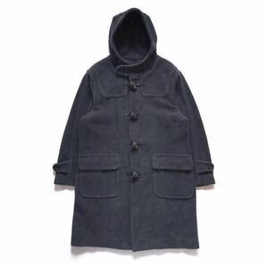 FLYING SCOTSMAN×Vallombrosa oversize duffle coat long sleeve dark-gray size L Italy made cloth herringbone woven meat thickness horn toggle 