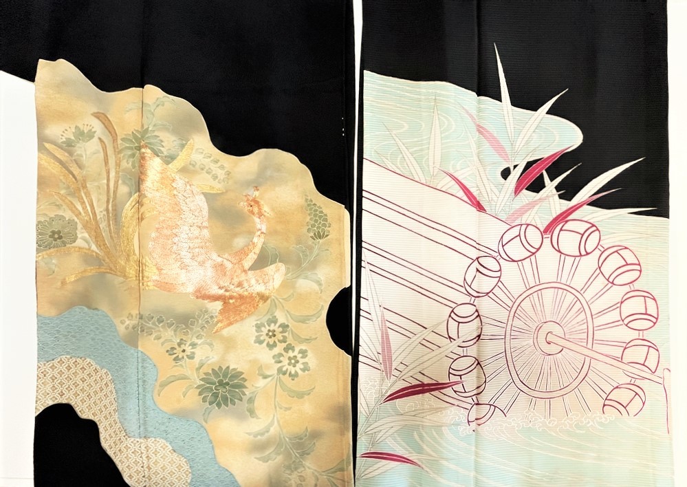 人気商品を安く販売 1303.夏物 絽 黒留袖 清司 比翼仕立て 五つ紋 水辺