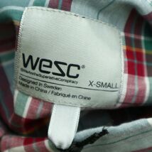 【新品 未使用】 WeSC ウィーエスシー 通年 長袖 ボタンダウン チェック シャツ Sz.XS　メンズ　A2T14774_C#C_画像6