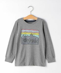 新品 灰色 4T Patagonia パタゴニア ロング スリーブ Tシャツ ベビー キッズ コットン プリントT ロンT Teeグラフィック オーガニック 綿 3