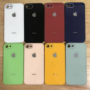iPhoneSE(第2世代 第3世代) iPhone8 iPhone7 ケース ガラス製 アップル Apple スマホケース 8色 アイフォン 7/8/SE2/SE3 ケース カバーの画像1