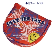 ◆2オークション♪PTM【PM:レッド】ブルーティーゴルフ 【パームプリント柄バージョン】マレット型パターカバー BLUE TEE GOLF PMP-001_画像2