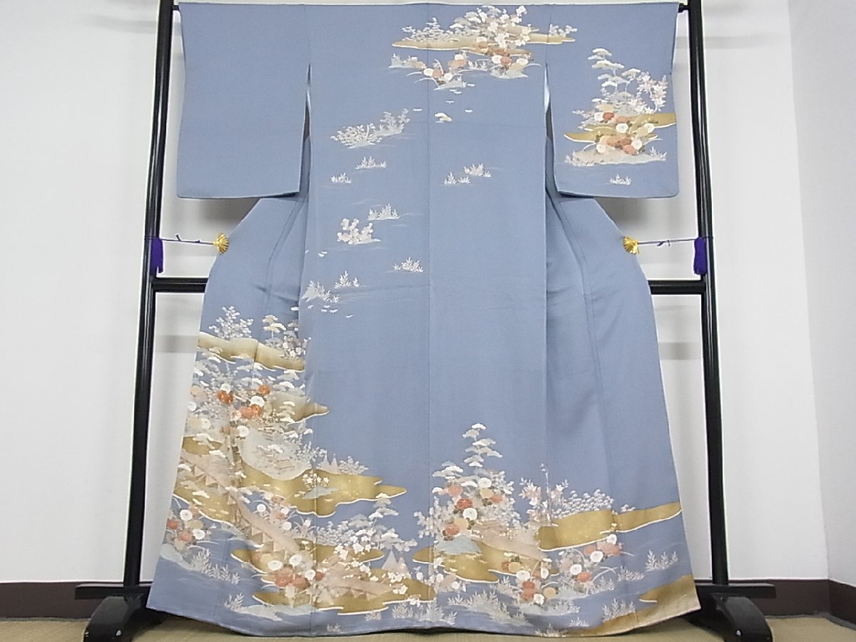 裄67 丸洗い済み 訪問着 豪華なきんこば刺繍 カタログギフトも! www