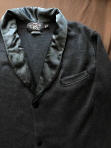 【希少】極美品 RRL SMOKING CASHMERE KNIT JACKET カシミヤ ニット スモーキング ジャケット イタリア製 ラルフローレン S