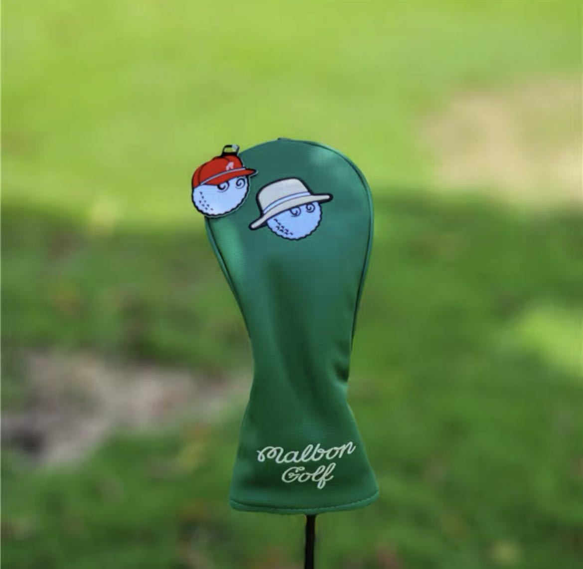 限定版 4点セット Malbon Golfマルボンゴルフクラブカバー緑色(新品 