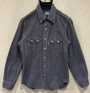 * Hollywood Ranch Market BLUE H.R.MARKET....wobashu Denim western shirt tops 1/S BJBB.AB