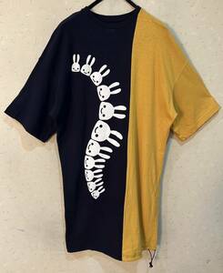 ＊キューン CUNE 連うさぎ 切替 ワンピース Tシャツ 0　　　　　　　　　　　BJBB.AB