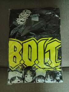 B.O.L.T RUDIE’SGEKIROCK　CLOTHING コラボ ロングTシャツ イエロー＆ブラック 2XL