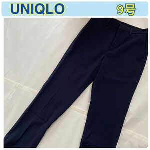 【中古品】UNIQLO レディース ストレッチ パンツ９号（M）ネイビー