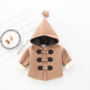 da full Kids outer Kids coat Brown 90cm..... outer coat child clothes girl present Christmas Northern Europe Star star 