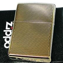 ZIPPO ライター ダイヤカット 網目 ジッポー あみめ 彫刻 ゴールド K24 純金メッキ かっこいい 金タンク おしゃれ メンズ_画像1