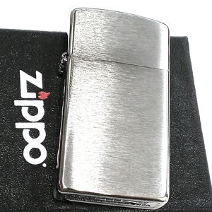 ZIPPO ライター スリム 無地 シンプル ジッポ シルバー かっこいい クロームサテーナ サテン 銀 定番 メンズ スタンダード おしゃれ ギフト