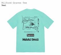 Supreme Milford Graves Tee Teal シュプリーム ミルフォード グラーブ Tシャツ ティール size XL 新品未使用未開封 即完売品_画像2