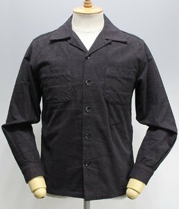 THE FLATHEAD (フラットヘッド) チェック オープンシャツ ブラック size 36(S)