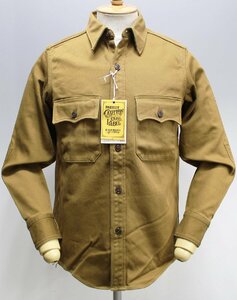 Freewheelers (フリーホイーラーズ) ARMY OFFICER SHIRT / アーミーオフィサーシャツ #2133006 未使用品 YELLOW KHAKI size 14