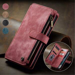 iPhone 13 pro leather case iPhone13 pro cover iPhone 13 Pro case notebook type card storage . purse attaching red 