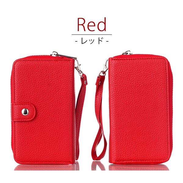 iphone6 レザーケース アイフォン6s ケース iphone6/6s レザーケース 手帳型 お財布付き 取り外し可能 カード収納 Red