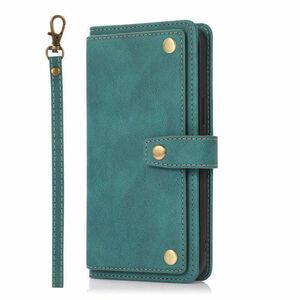 iPhone 11 leather case iPhone11 shoulder case iPhone 11 cover notebook type card storage with strap . green 
