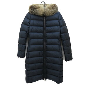 MONCLER 49940 20 57322 FABREFOX ロングダウンコート/ジャケット ポリエステル/ナイロン/キツネ/ダウン ネイビー レディース