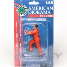 アメリカン ジオラマ 1/18 レース メカニック ケン オレンジ フィギア American Diorama Mechanic Ken (Orange) ミニチュア_画像1