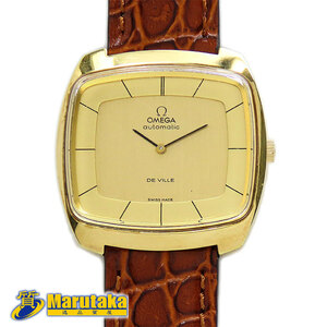 送料無料 オメガ デヴィル メンズ ヴィンテージ ウォッチ 151.0051 Cal.711 1973年 自動巻 新品ベルト 紳士 腕時計 逸品質屋 丸高