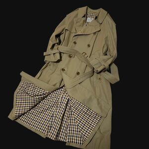  Britain made Aquascutum Aqua5 Aquascutum trench coat 42 (XL corresponding ) sphere insect khaki D ring belt reverse side check 