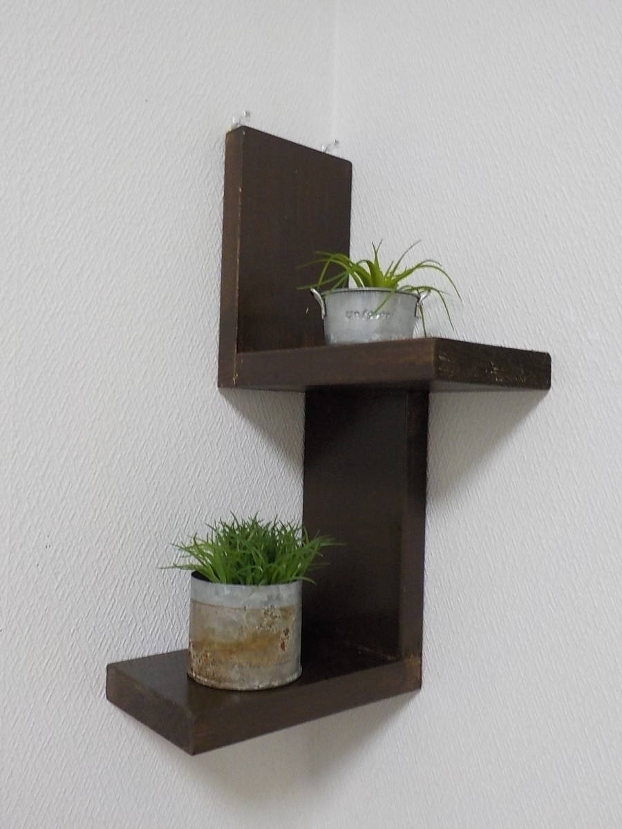 For corners/wall hanging/display shelf/two-tier shelf/for room corners (Y-8), handmade works, interior, miscellaneous goods, others