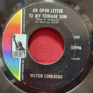 ◆US7”s◆VICTOR LUNDBERG◆AN OPEN LETTER TO MY TEENAGE SON◆