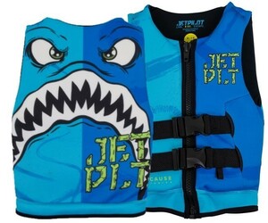  jet Pilot Kids life jacket free shipping ko-z Shark F/E Kids Neo the best JA20211 blue / Royal 12-14 -years old 