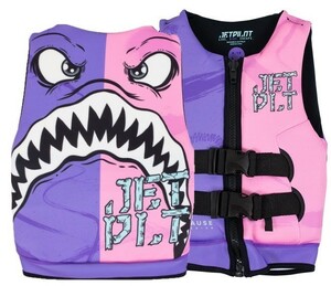  jet Pilot Kids life jacket free shipping ko-z Shark Kids F/E Neo the best purple / pink 8-10 -years old JA20211