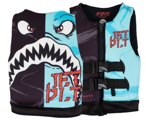  jet Pilot Kids life jacket free shipping ko-z Shark F/E Kids Neo the best JA20211 black / blue 4-6 -years old 