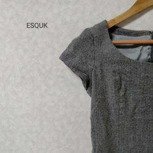 LE SOUK Le souk French рукав One-piece мини длина одноцветный подкладка есть задний застежка-молния простой Basic серый размер 38 SJ116