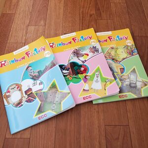 ecc RainbowFactory PIECE OF CAKE PB ストーリーブック 3冊セット 英語教材 年中 幼児教育
