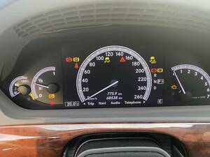 【11405】2011 ベンツ S400 ハイブリッド W221 後期 純正 スピードメーター A2219000904 Mercedes-BENZ Speed Meter