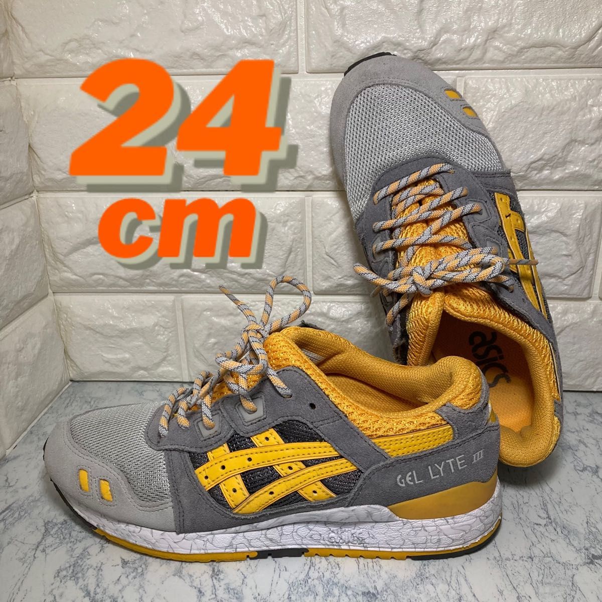 新品17600円☆asics walkingアシックスウォーキングスニーカー黄色